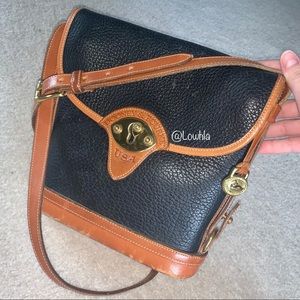 Vintage Dooney & Bourke Pebbled All Weather Leather Spectator Bag